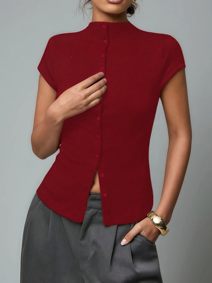 Taillierte Button-Up-Bluse – Aria