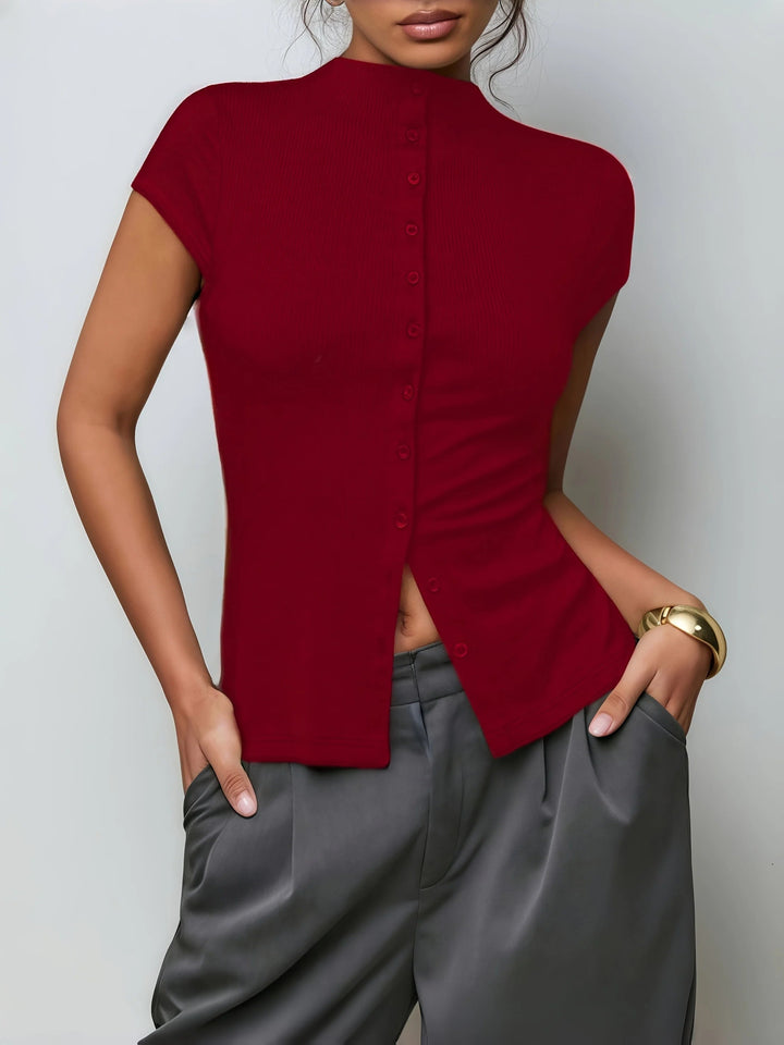 Taillierte Button-Up-Bluse – Aria