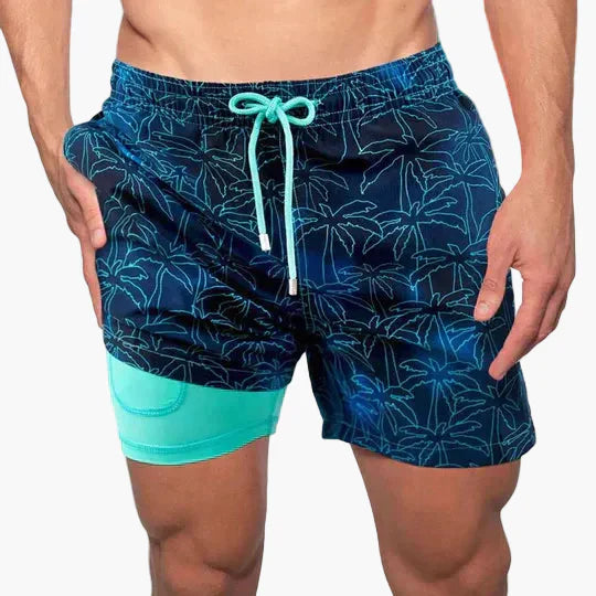 Herren-Badeshorts mit Kompressions- und schnell trocknendem Stoff