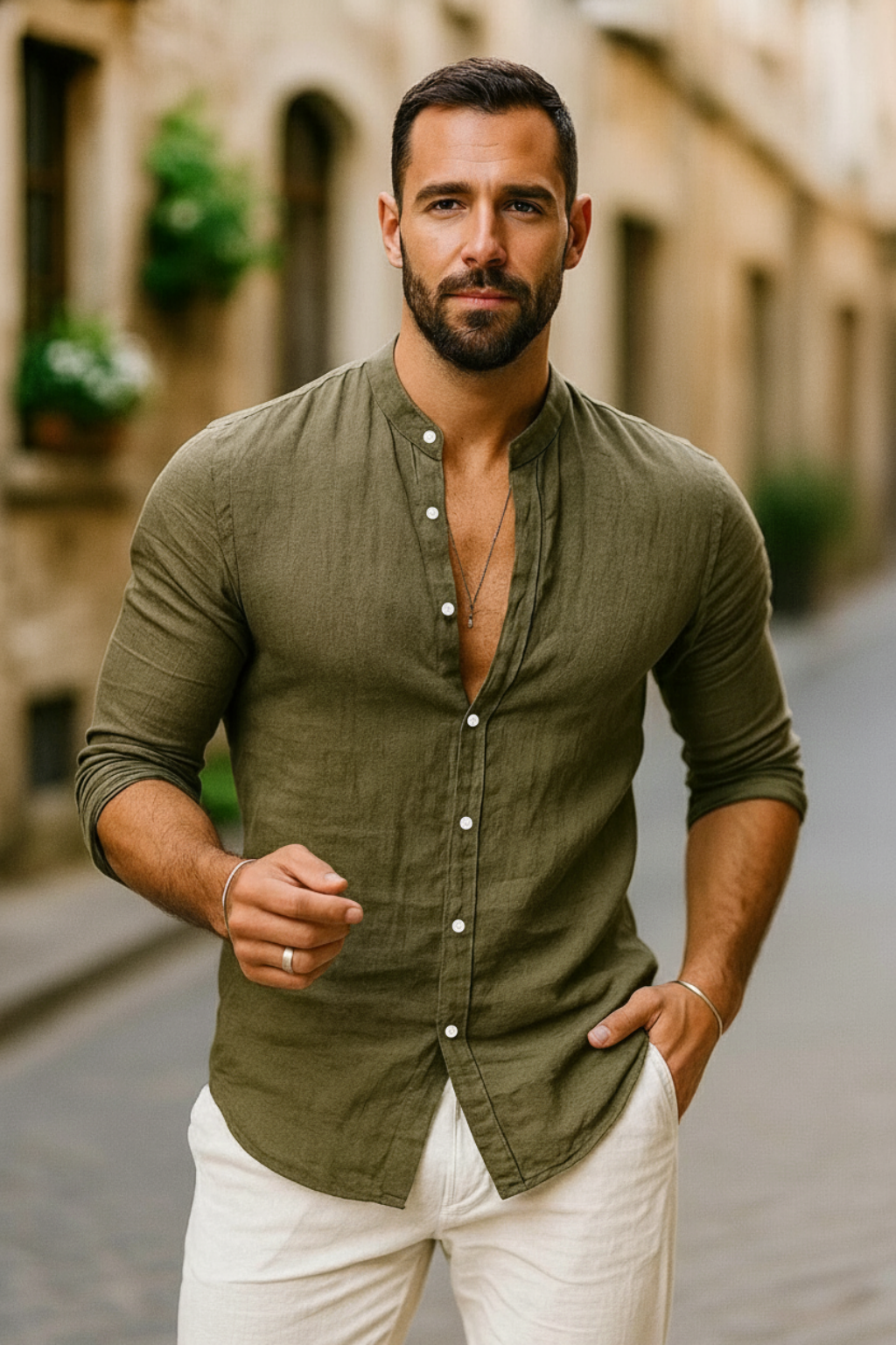 Jarle | Herren Leinen Langarmhemd