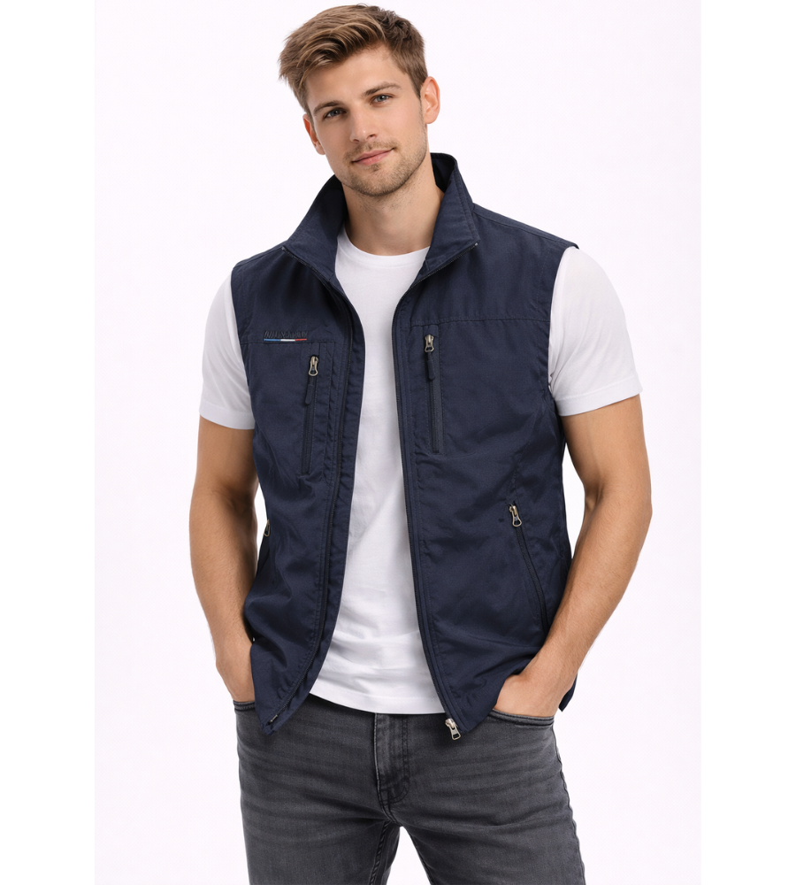 Herren Bodywarmer mit Reißverschluss und Stehkragen Outdoor Weste