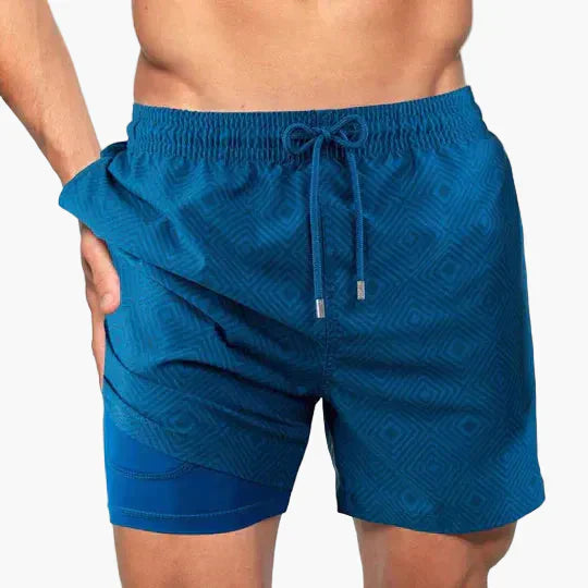 Herren-Badeshorts mit Kompressions- und schnell trocknendem Stoff