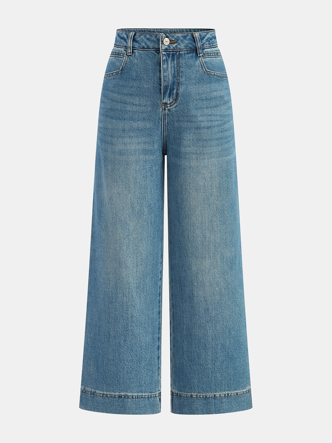Viola | Hochtaillierte Jeans mit weitem Bein