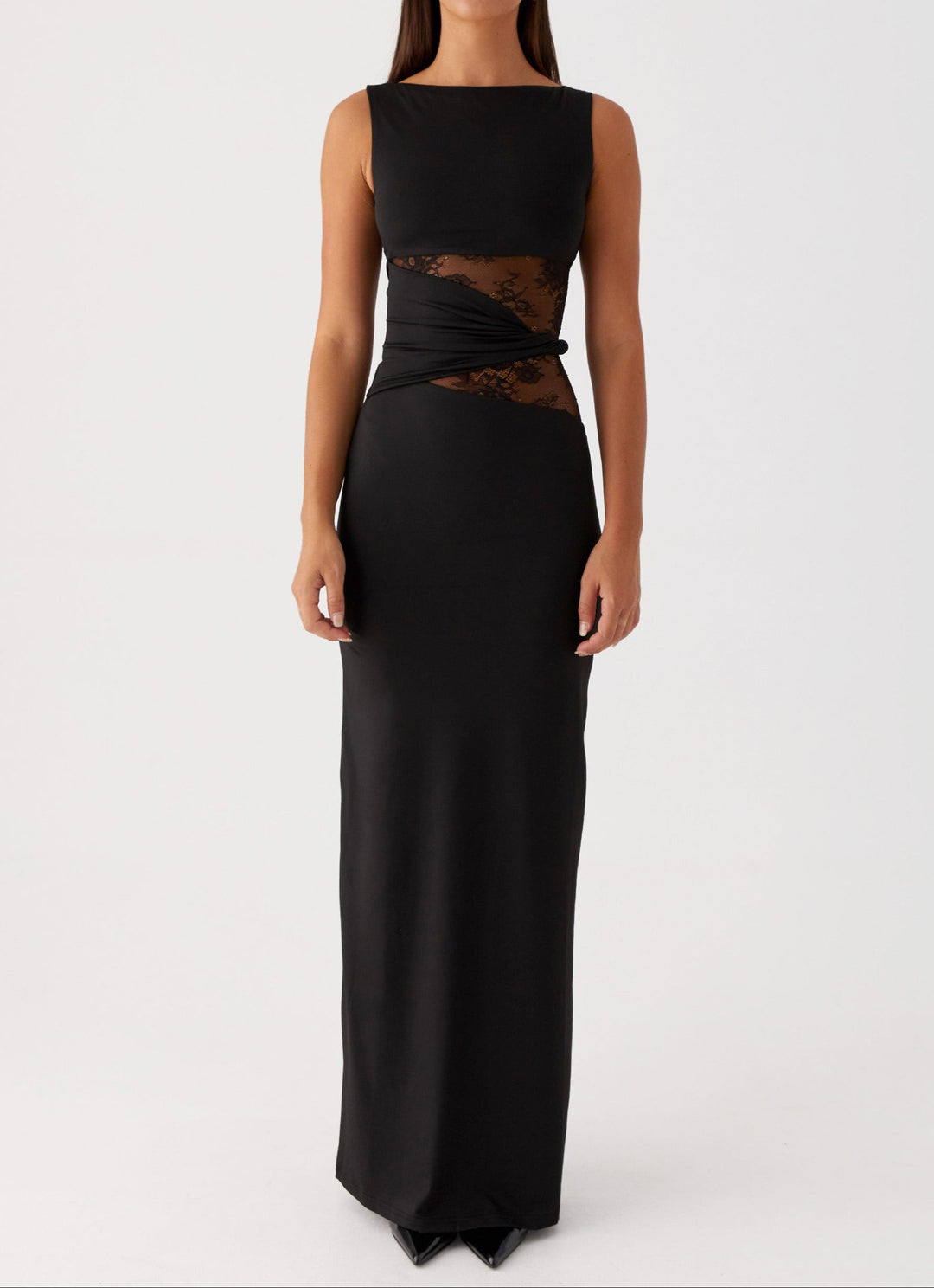 DELFINA - Maxi Kleid Schwarz
