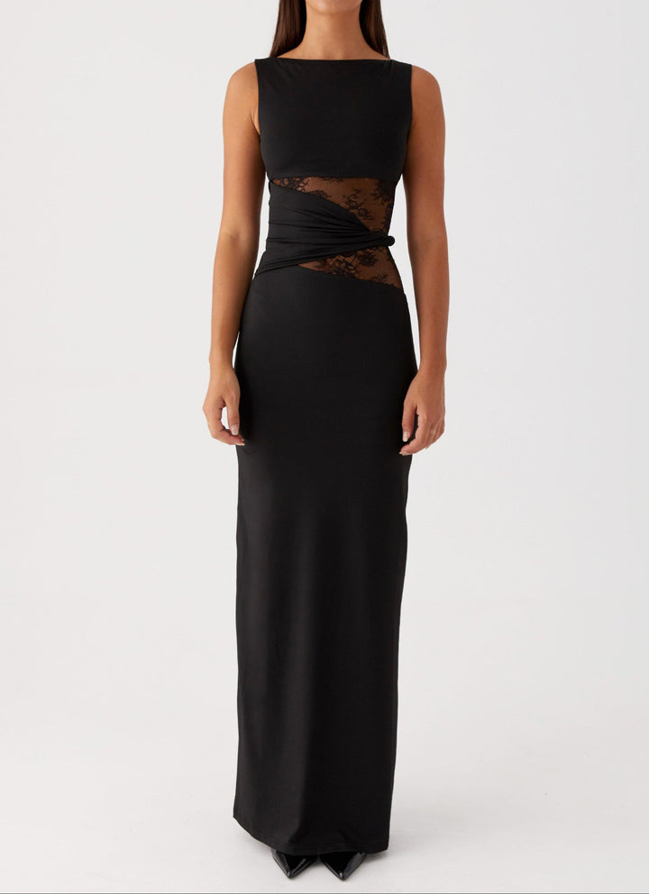 DELFINA - Maxi Kleid Schwarz
