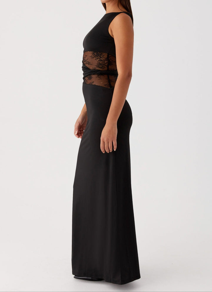 DELFINA - Maxi Kleid Schwarz