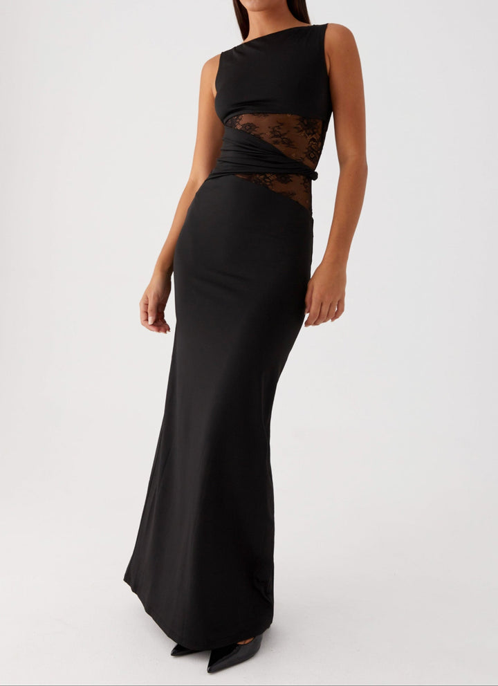 DELFINA - Maxi Kleid Schwarz