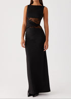 DELFINA - Maxi Kleid Schwarz