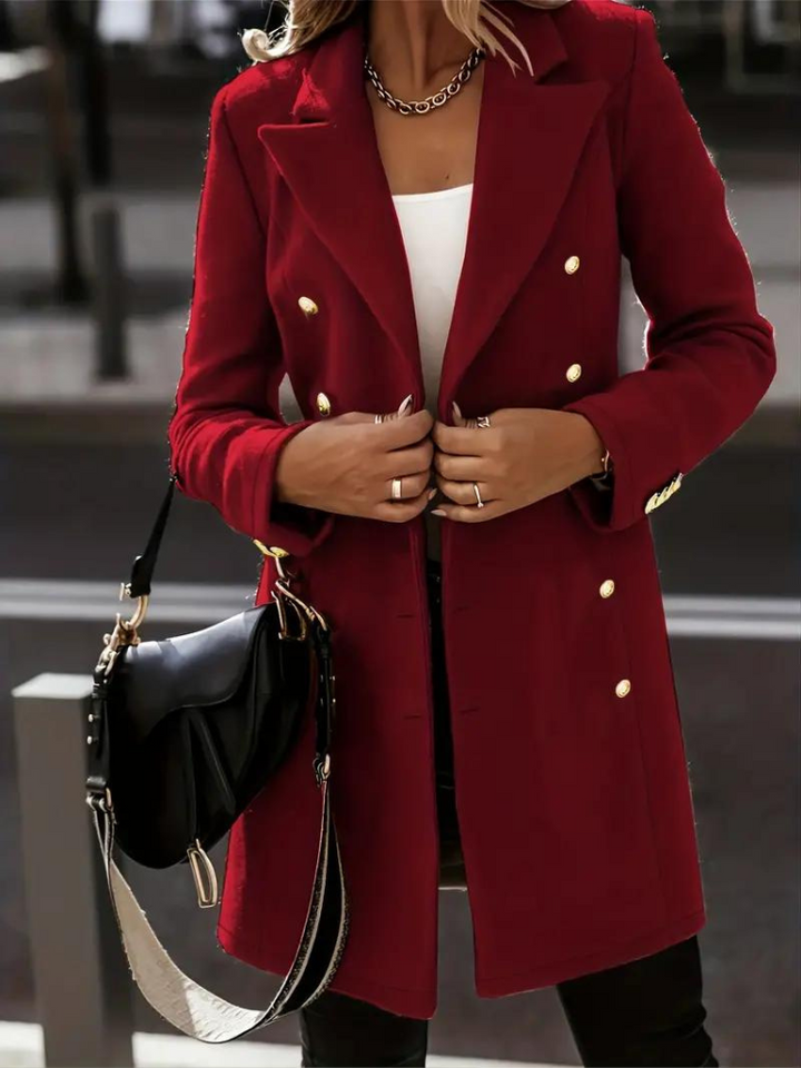 Lang geschnittene taillierte Jacke mit Innenfutter für Damen