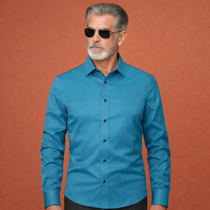 Slim-Fit Herrenhemd mit langen Ärmeln für Business- und Freizeitoutfits | Reinout