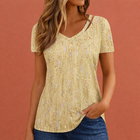 Damen V-Ausschnitt T-Shirt mit Pailletten-Details für einen strahlenden Look | Vivien