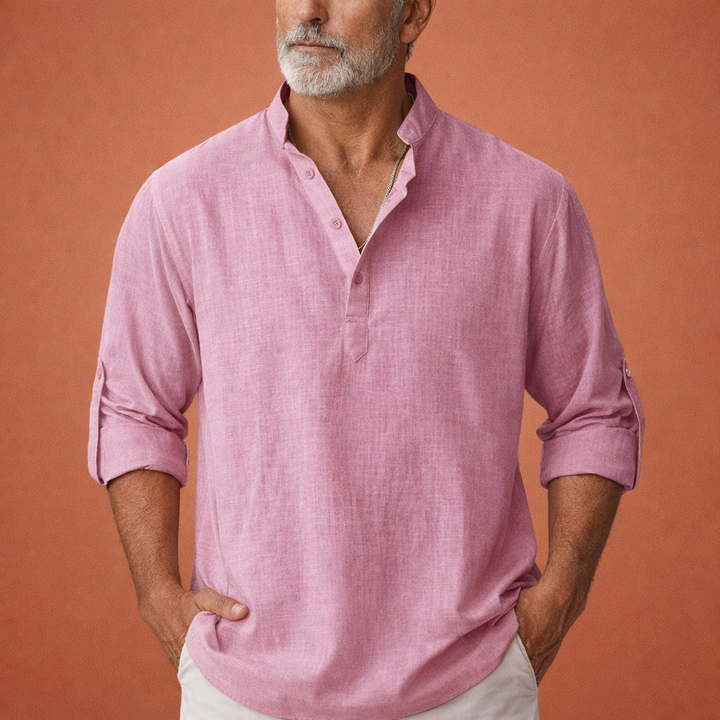 Lässiges Herren Henley-Shirt mit Knopfleiste für Herren | Tijn