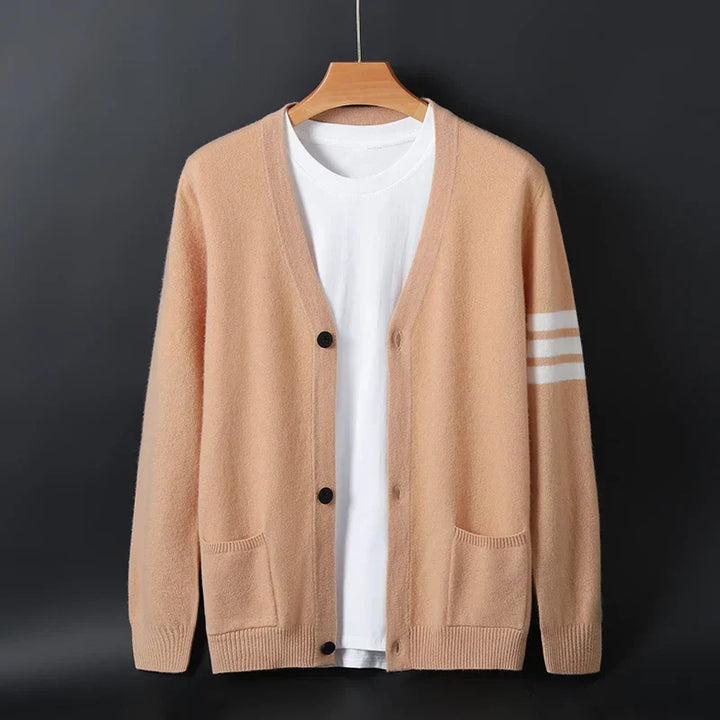 Otto | Herren Relaxed Soft Knit Cardigan mit gestreiftem Ärmel-Detail