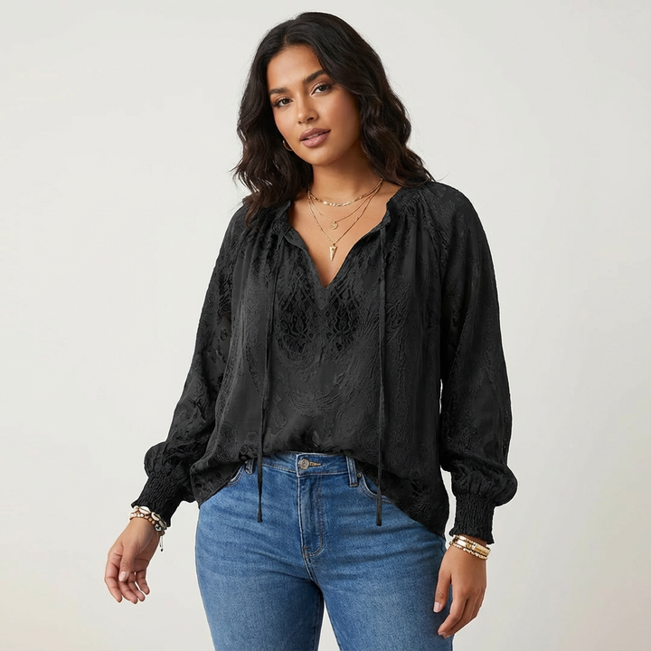 Luftige Spitzenbluse mit bohemian Ausstrahlung - Kelly