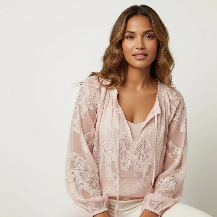 Luftige Spitzenbluse mit bohemian Ausstrahlung - Kelly