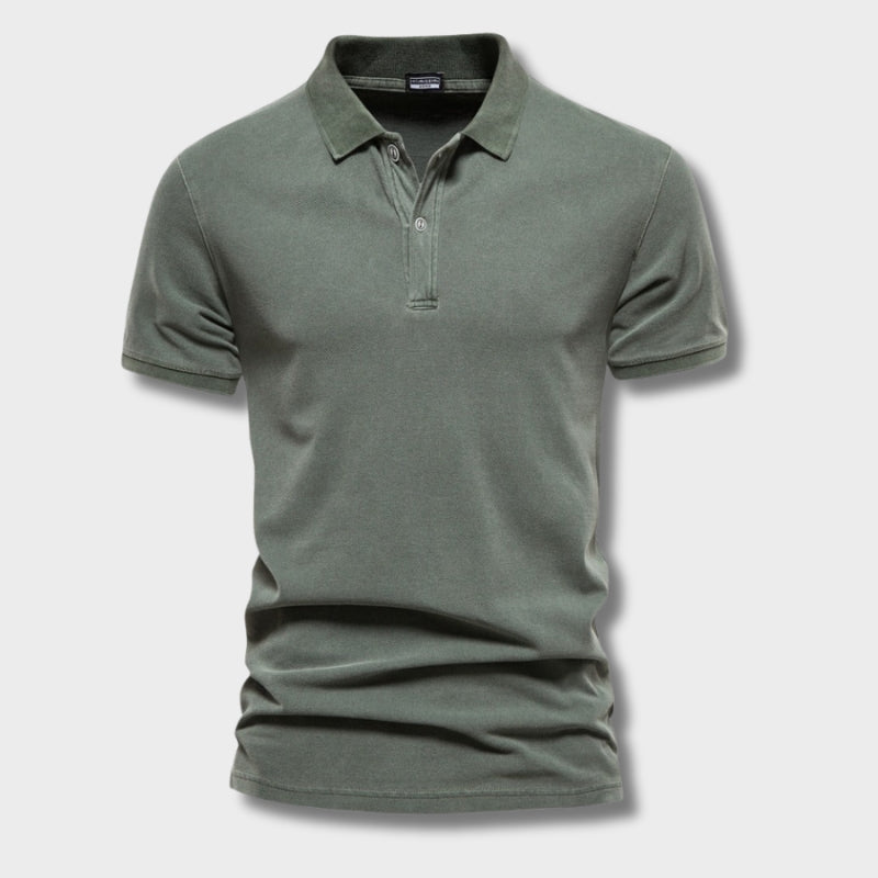 Stilvolles Herren-Poloshirt kurzarm mit Knopfleiste