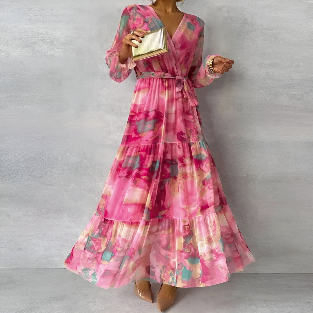 Damen Elegantes Plissiertes Sommerkleid