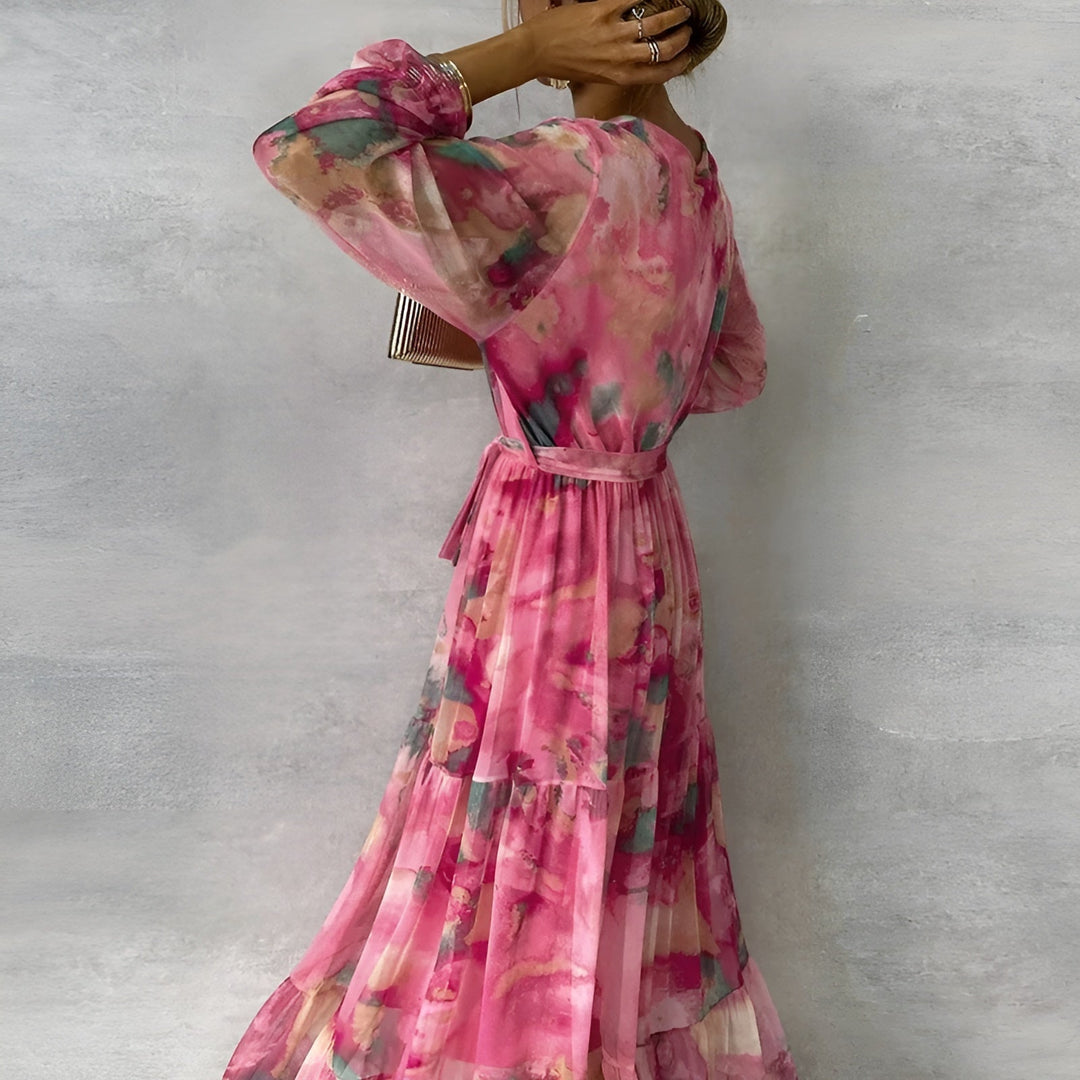 Damen Elegantes Plissiertes Sommerkleid