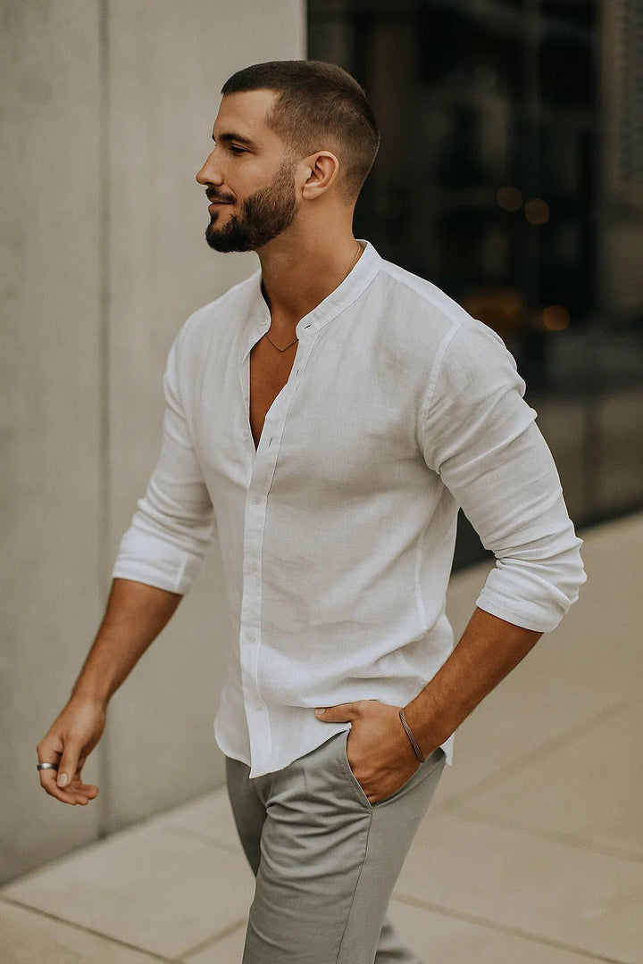 Jarle | Herren Leinen Langarmhemd