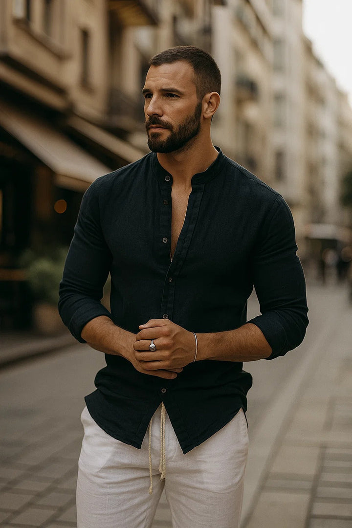 Jarle | Herren Leinen Langarmhemd