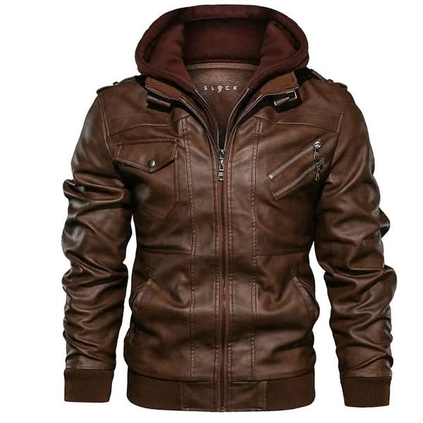 Herrenjacke | Asymmetrischer Reißverschluss &amp; Abnehmbare Kapuze
