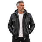 Herrenjacke | Asymmetrischer Reißverschluss & Abnehmbare Kapuze