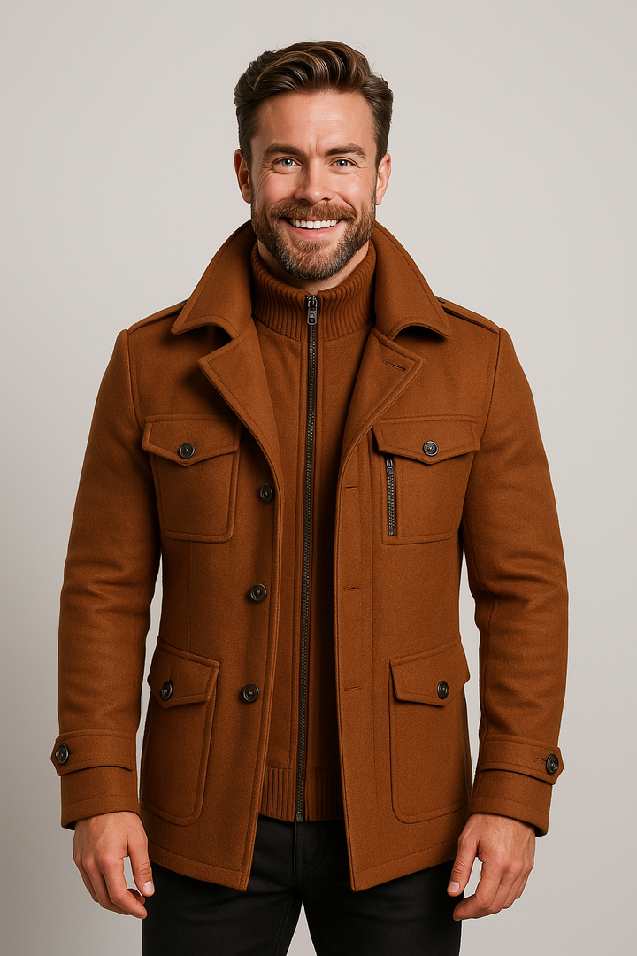 Herrenjacke im Militärstil für stilvolles Layering