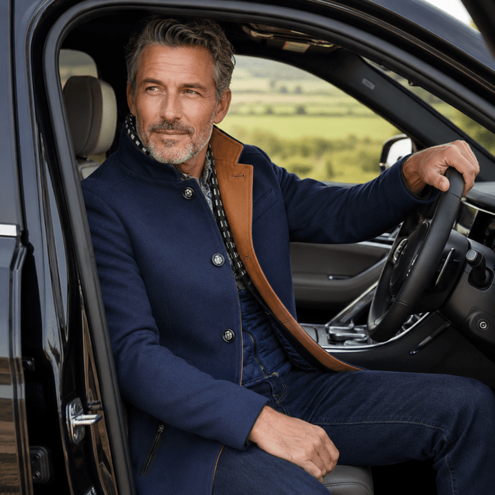Herren-Peacoat | Taillierte Passform &amp; Warm