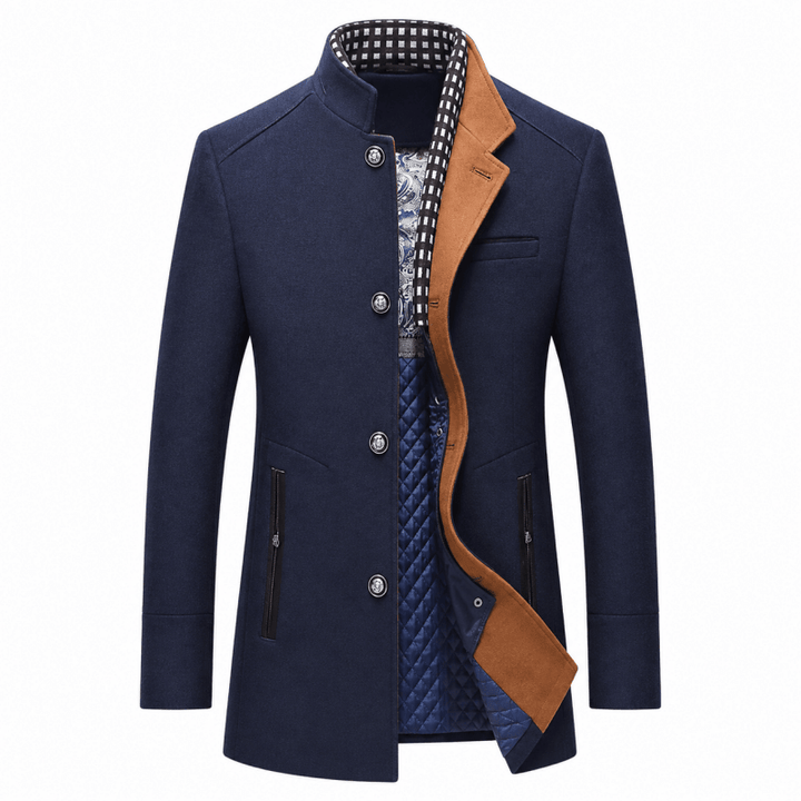 Herren-Peacoat | Taillierte Passform &amp; Warm