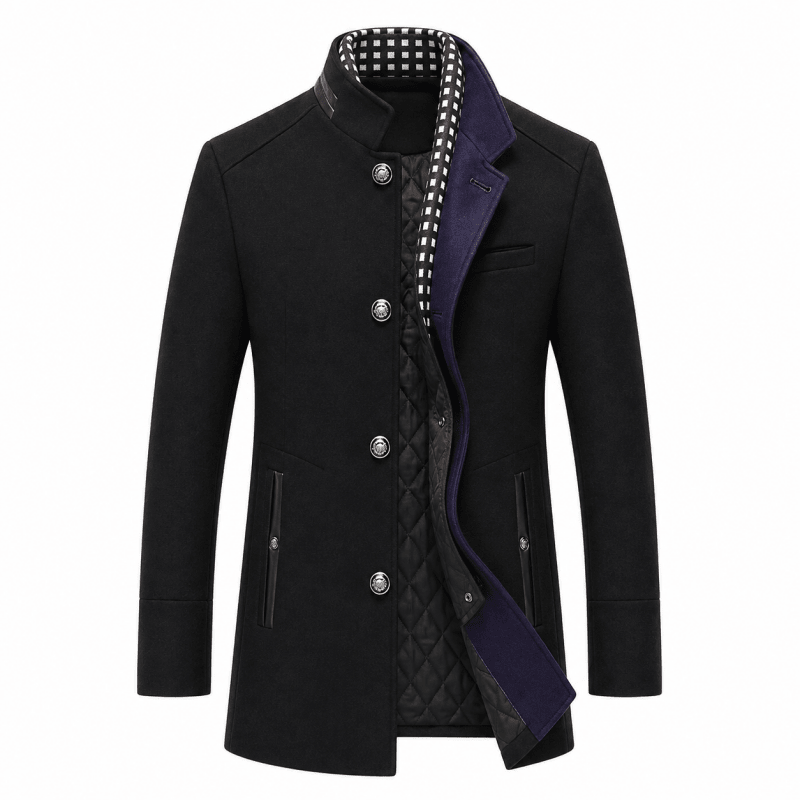Herren-Peacoat | Taillierte Passform &amp; Warm