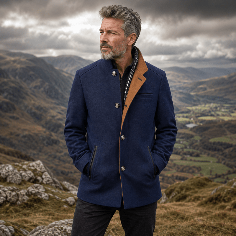Herren-Peacoat | Taillierte Passform &amp; Warm