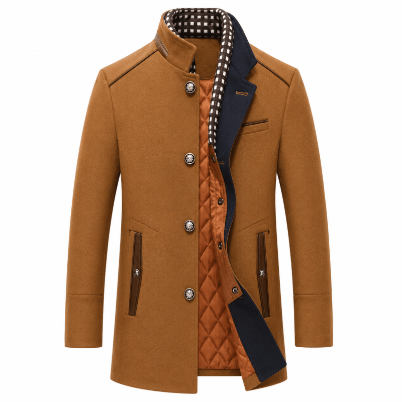 Herren-Peacoat | Taillierte Passform &amp; Warm
