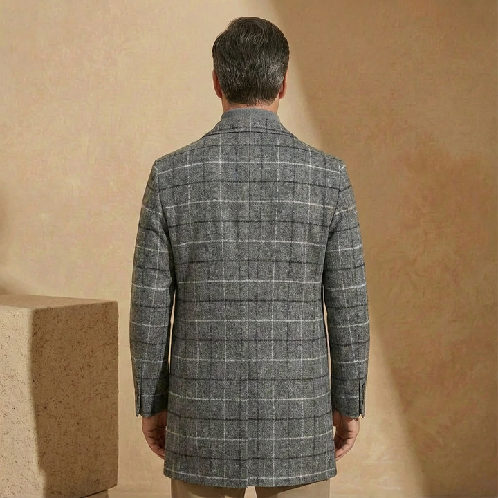 Herren Karo Übermantel | Slim Fit