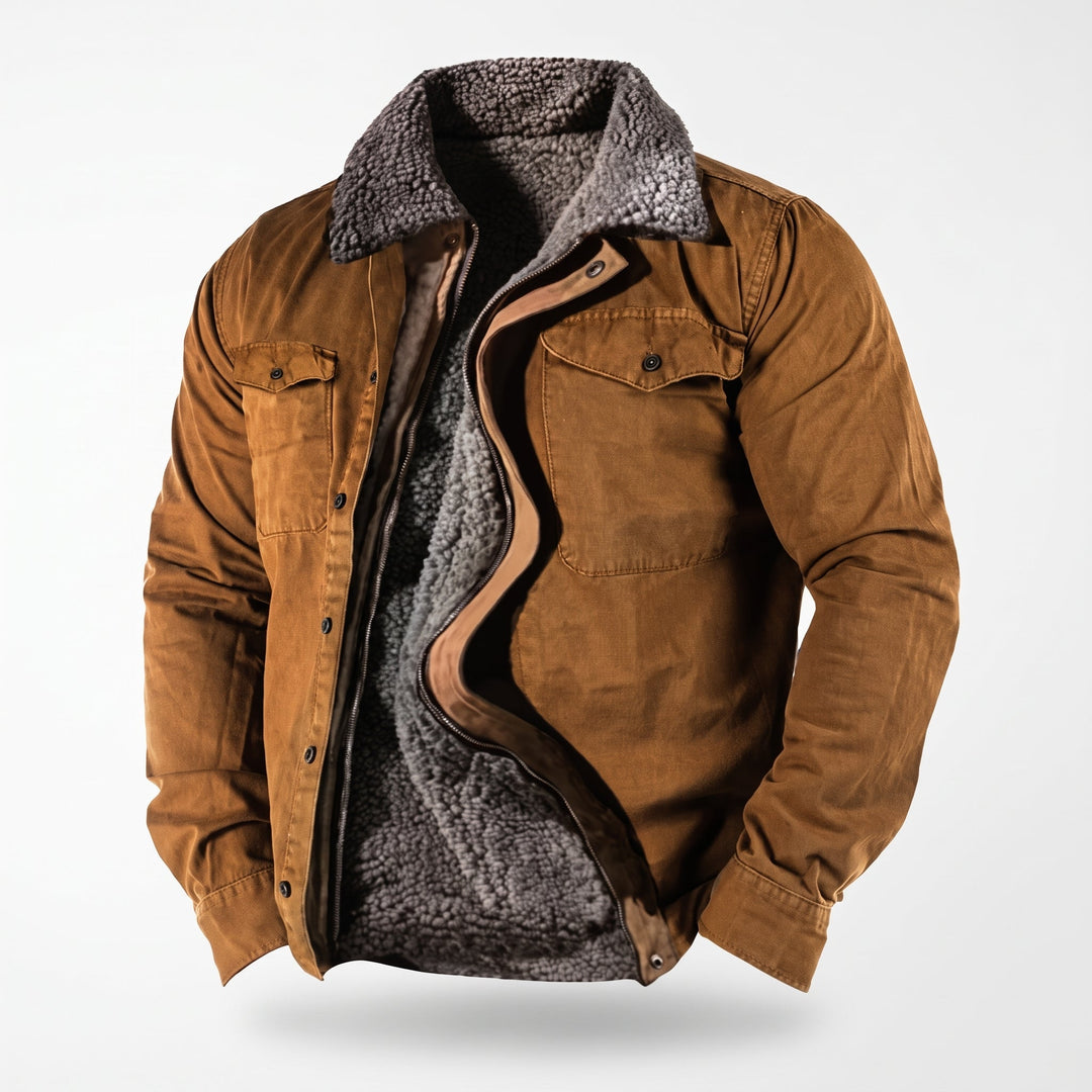 Herren Winter Shacket | Lammfell-Kragen &amp; Futter