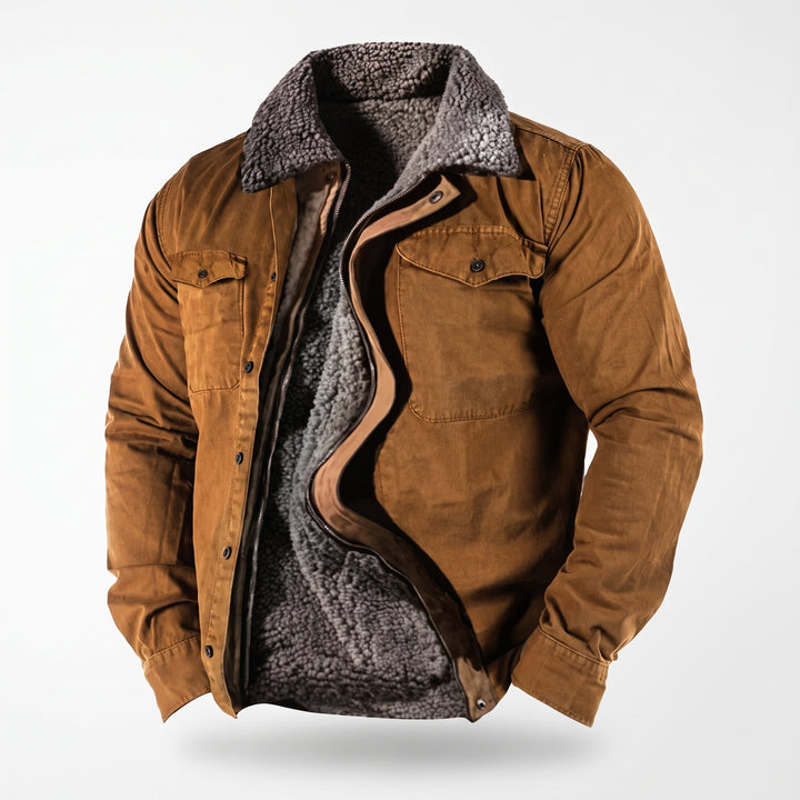 Herren Winter Shacket | Lammfell-Kragen &amp; Futter