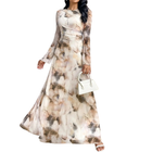 CELESTE – Elegantes Kleid mit Tie Dye Mesh Druck