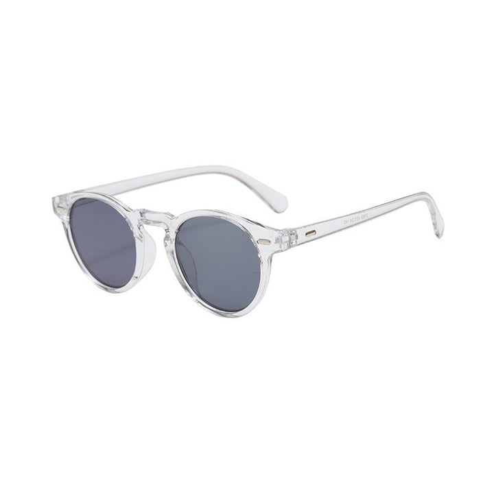 Runde Sonnenbrille mit halbtransparenter Fassung für Herren | Ideal für den täglichen Gebrauch im Freien