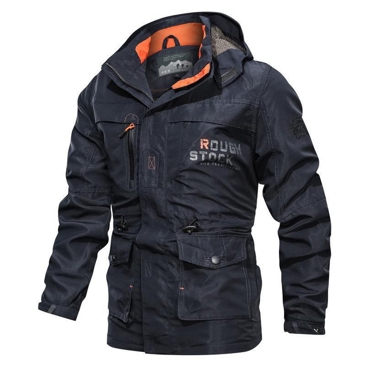 Herren-Veldparka mit Kapuze, Taschen und Kordelzug