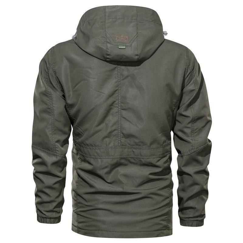 Herren-Veldparka mit Kapuze, Taschen und Kordelzug