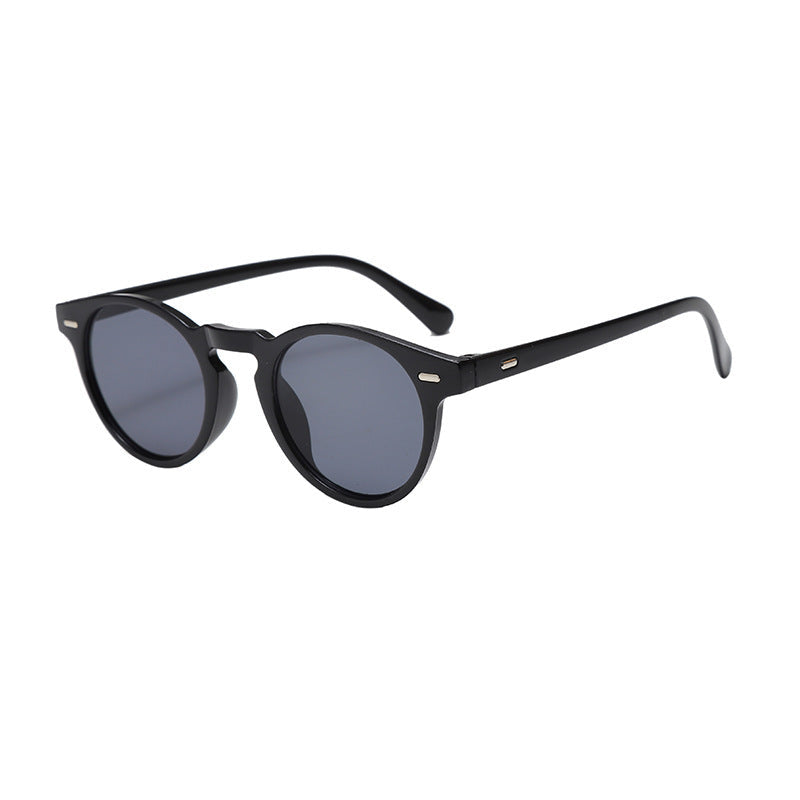Runde Sonnenbrille mit halbtransparenter Fassung für Herren | Ideal für den täglichen Gebrauch im Freien