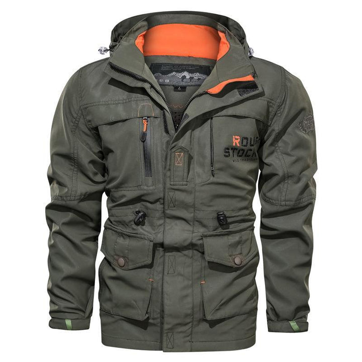 Herren-Veldparka mit Kapuze, Taschen und Kordelzug