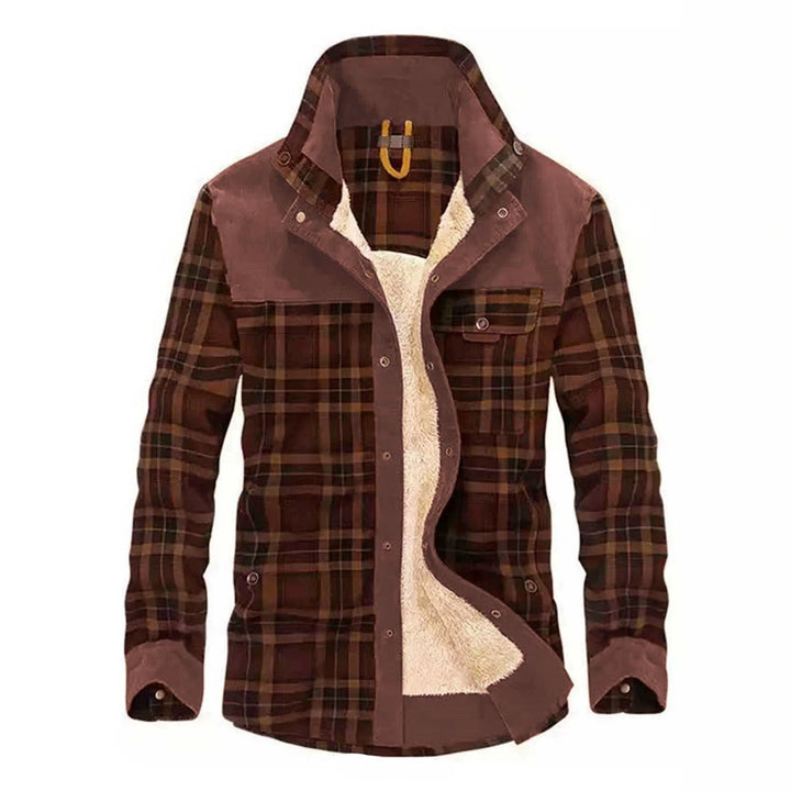 Karierte Overshirt für Herren mit Knöpfen und Taschen
