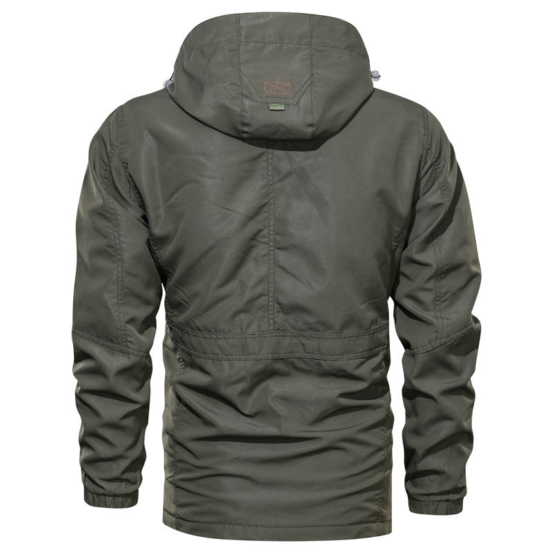 Herren-Veldparka mit Kapuze, Taschen und Kordelzug