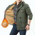 Herrenparka mit Kapuze und Taschen