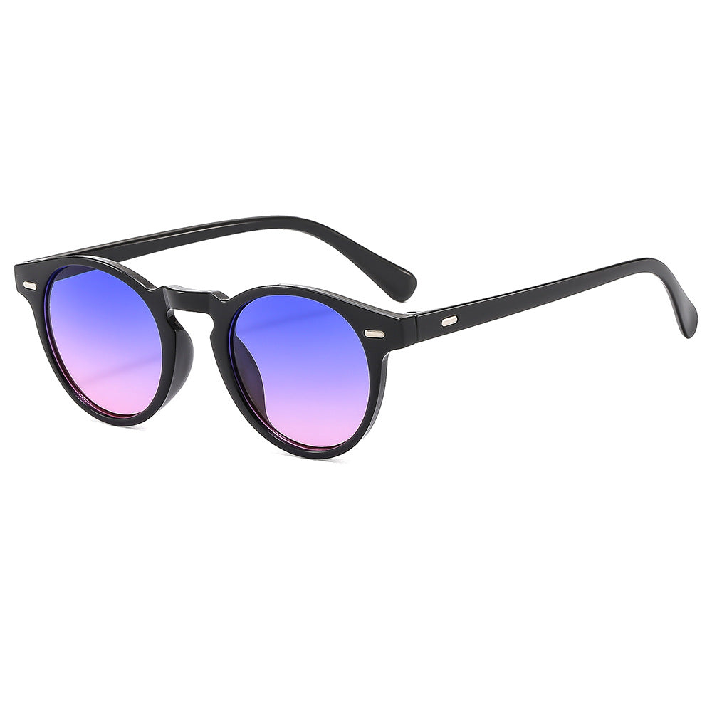 Runde Sonnenbrille mit halbtransparenter Fassung für Herren | Ideal für den täglichen Gebrauch im Freien