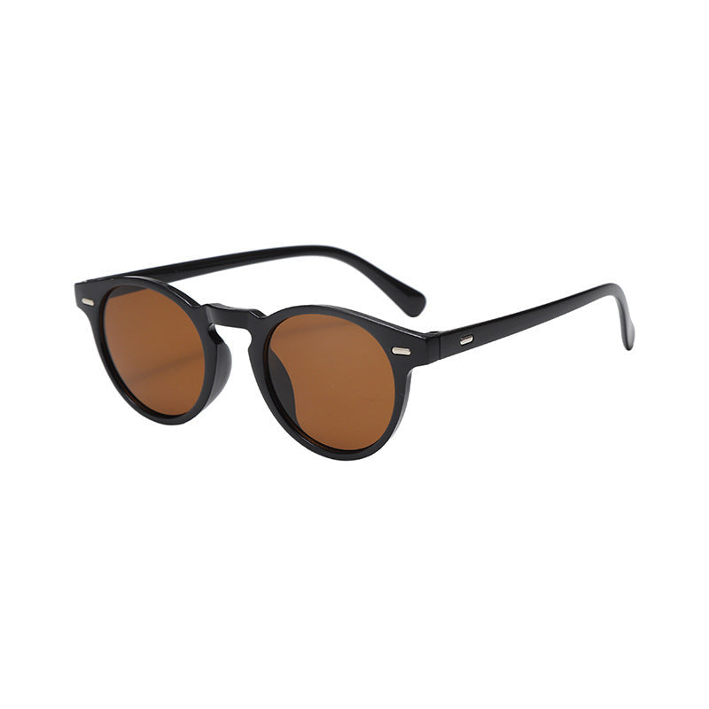 Runde Sonnenbrille mit halbtransparenter Fassung für Herren | Ideal für den täglichen Gebrauch im Freien