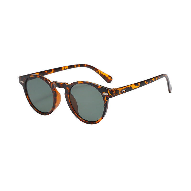 Runde Sonnenbrille mit halbtransparenter Fassung für Herren | Ideal für den täglichen Gebrauch im Freien