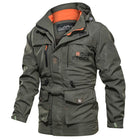 Herren-Veldparka mit Kapuze, Taschen und Kordelzug