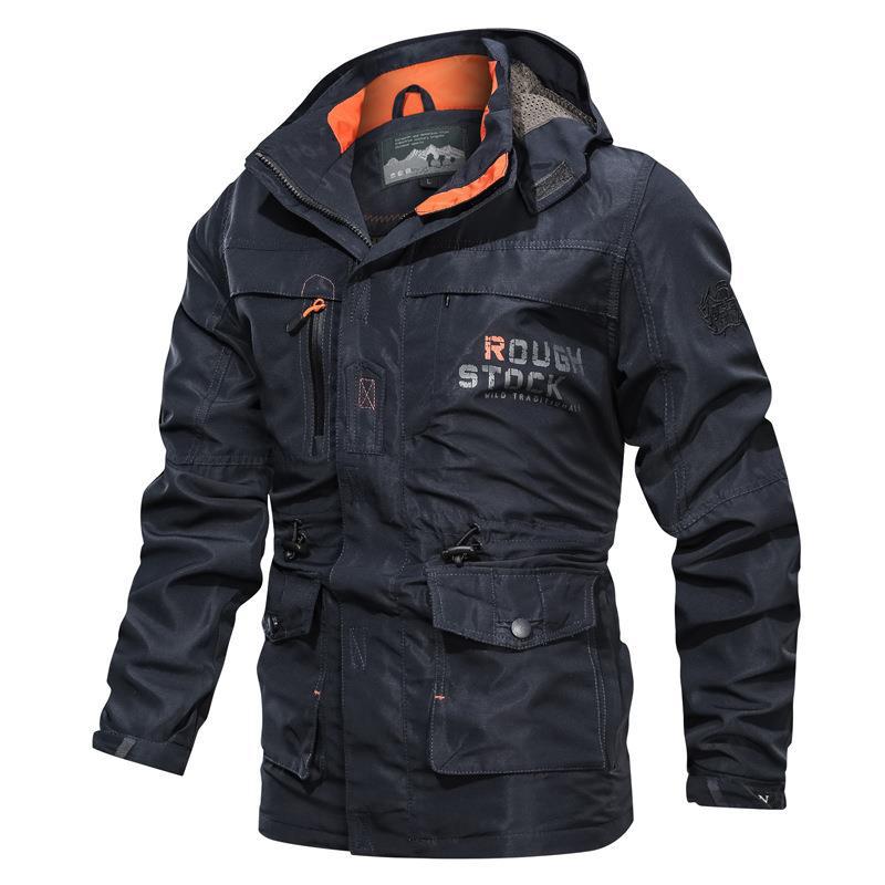 Herren-Veldparka mit Kapuze, Taschen und Kordelzug