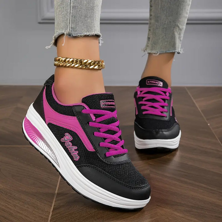 Almina - Damen Sneaker mit Schnürung und Gepolsterter Sohle